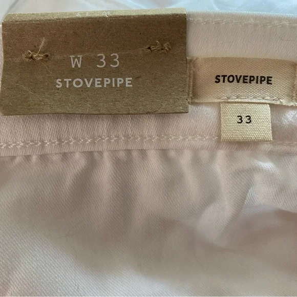 Madewell Stovepipe Jeans NWT Pure White High Rise Slim Fit Stretch Denim - Picture 12 of 14